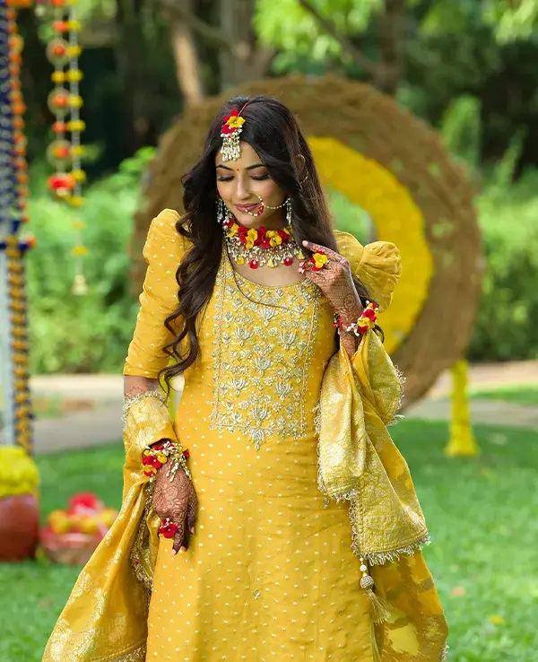 haldi dress for bride